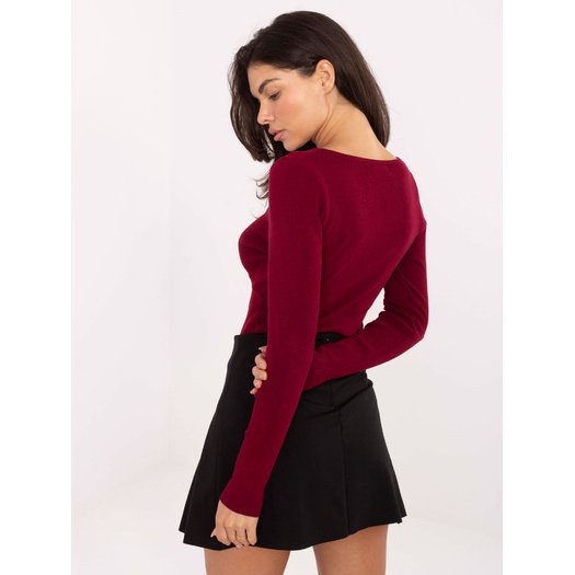 Sweter-PM-SW-DF61034.76-bordowy 2