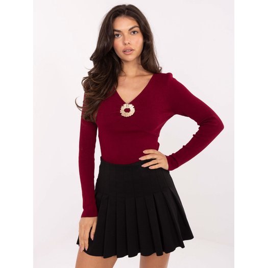 Sweter-PM-SW-DF61034.76-bordowy 1
