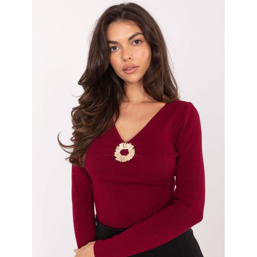 Sweter-PM-SW-DF61034.76-bordowy 3