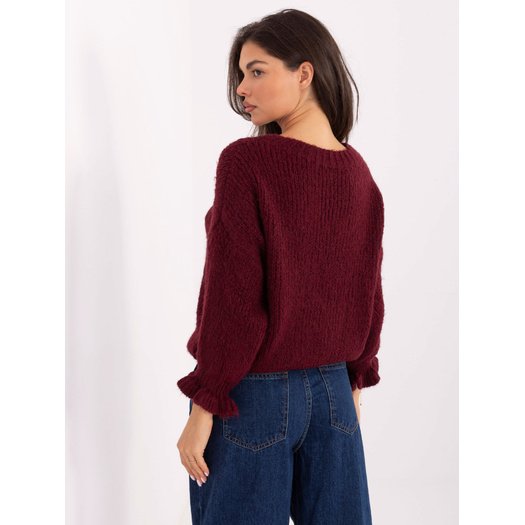 Sweter-MI-SW-2912.10X-bordowy