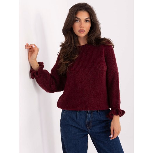 Sweter-MI-SW-2912.10X-bordowy 3