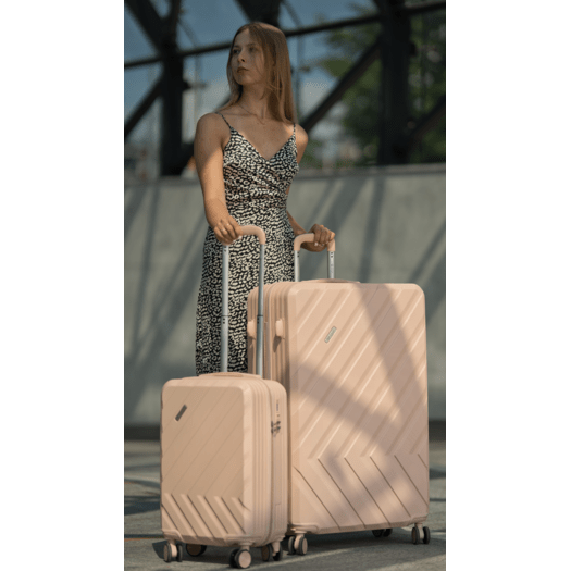Didelis 28 XL ABS kelioninis lagaminas - Solier KYOTO 1071 - Beigie