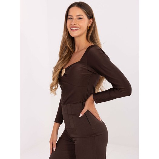 Bluzka-IT-BZ-21629.82-ciemny brązowy