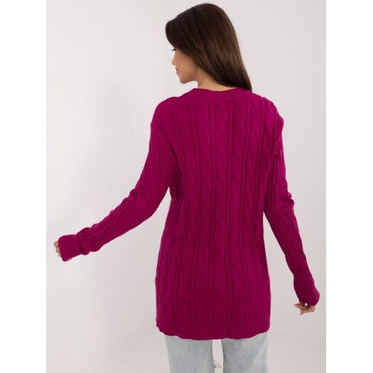 Sweter-AT-SW-2343.88-ciemny fioletowy 6