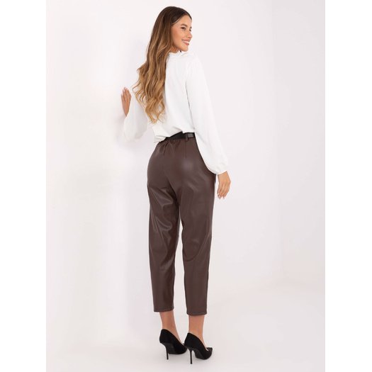 Spodnie-IT-SP-FL8576.06P-ciemny brązowy 2
