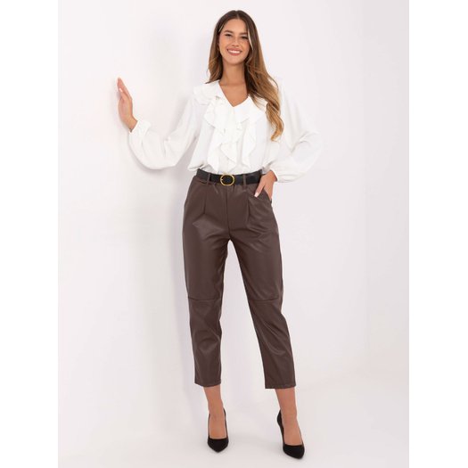 Spodnie-IT-SP-FL8576.06P-ciemny brązowy 1
