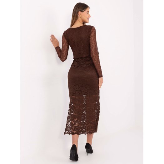 Spódnica-MI-SD-G9137.16P-brązowy 2