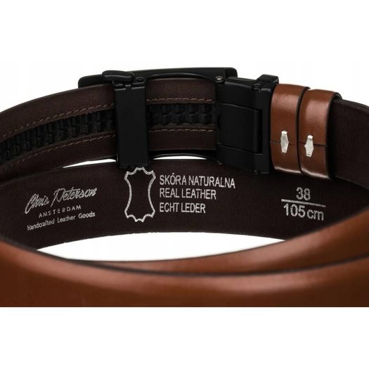 Men's belt Peterson PTN A004 BROWN