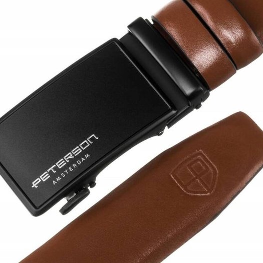 Men's belt Peterson PTN A004 BROWN