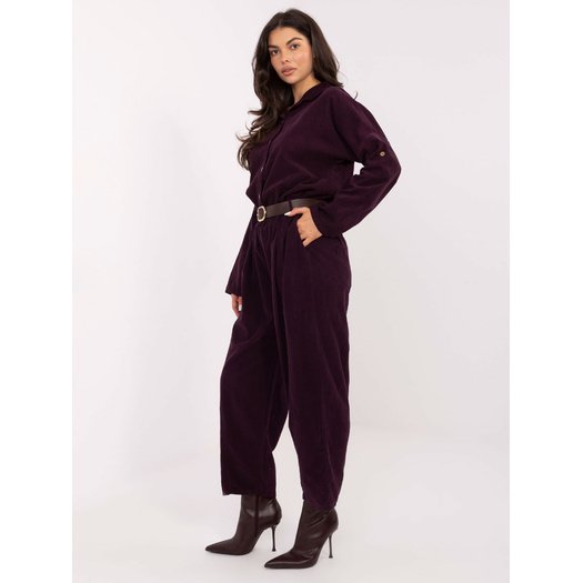 Spodnie-IT-SP-258009.83-ciemny fioletowy 1
