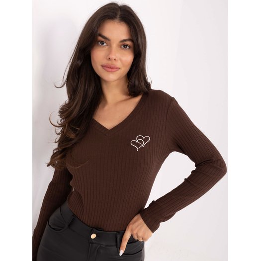 Bluzka-RV-BZ-A1055.29P-ciemny brązowy