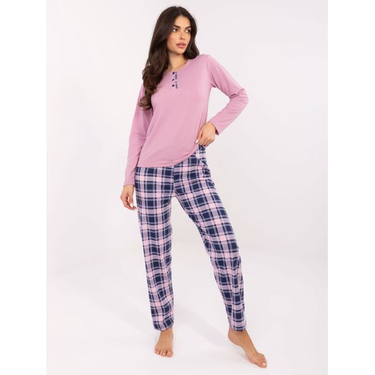 Piżama-DU-PI-FP-004.03-ciemny różowy 2