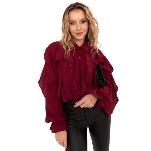 Koszula-MI-KS-92506.52-bordowy 3