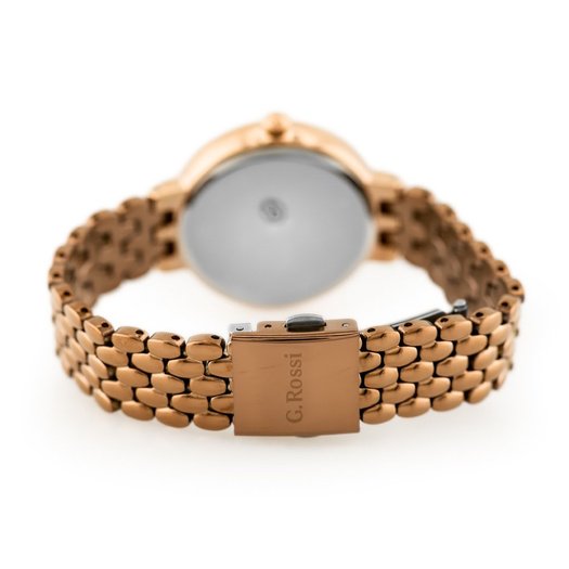G. ROSSI WATCH - 11775B (zg769f) rose gold/brown + BOX
