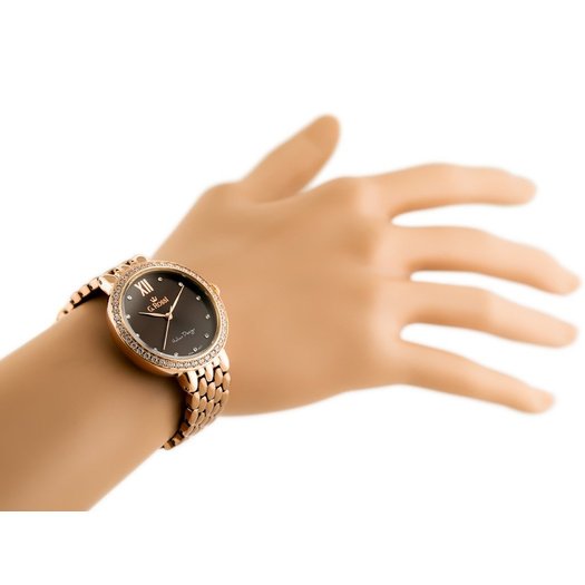 G. ROSSI WATCH - 11775B (zg769f) rose gold/brown + BOX