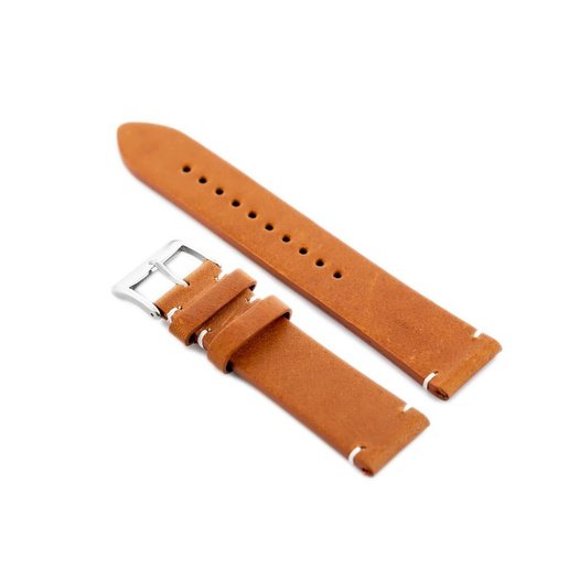 W118 leather watch strap - camel - 22mm 1
