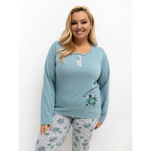 Piżama-DU-PI-FP-506.56-ciemny miętowy