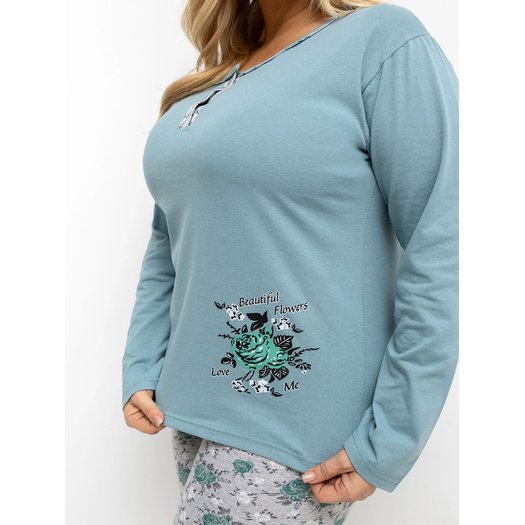 Piżama-DU-PI-FP-506.56-ciemny miętowy 1