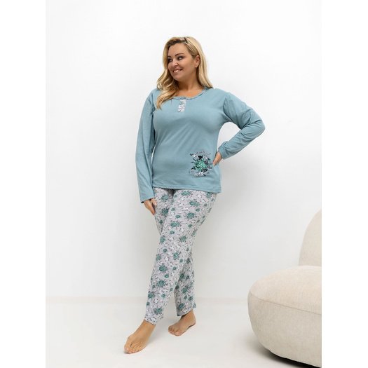 Piżama-DU-PI-FP-506.56-ciemny miętowy 3