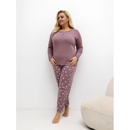 Piżama-DU-PI-FP-500.25-ciemny różowy 2