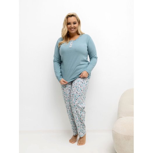 Piżama-DU-KN-FP-502.97-ciemny miętowy