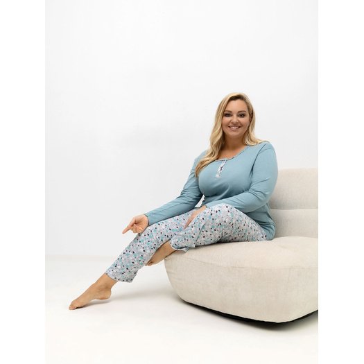 Piżama-DU-KN-FP-502.97-ciemny miętowy 4