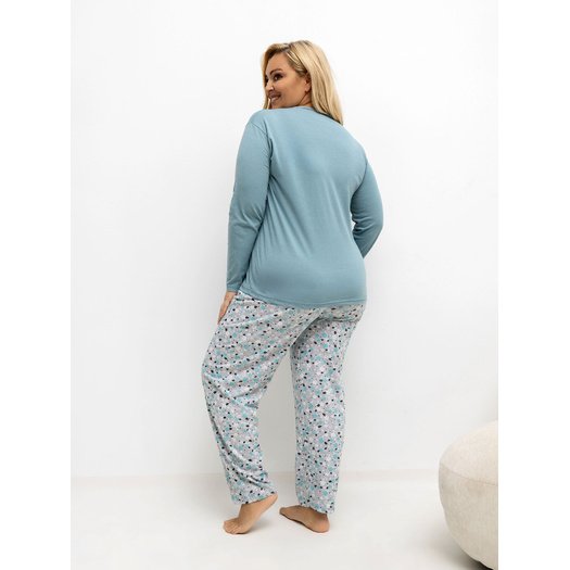 Piżama-DU-KN-FP-502.97-ciemny miętowy 2