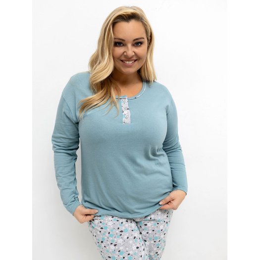 Piżama-DU-KN-FP-502.97-ciemny miętowy 3