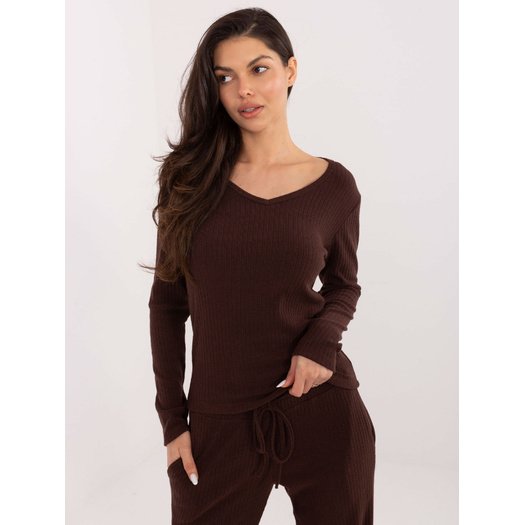 Sweter-SM-SW-A1568.79-ciemny brązowy 2