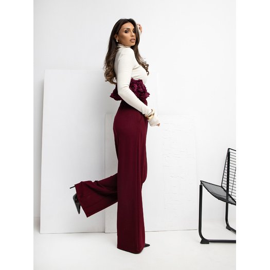 Spodnie dresowe-RV-DR-A1062.48-bordowy 3