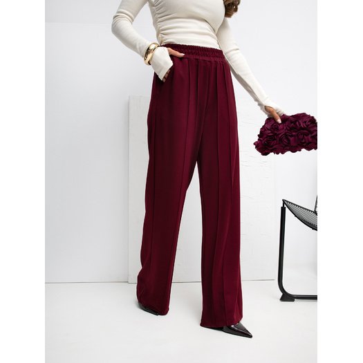 Spodnie dresowe-RV-DR-A1062.48-bordowy 2