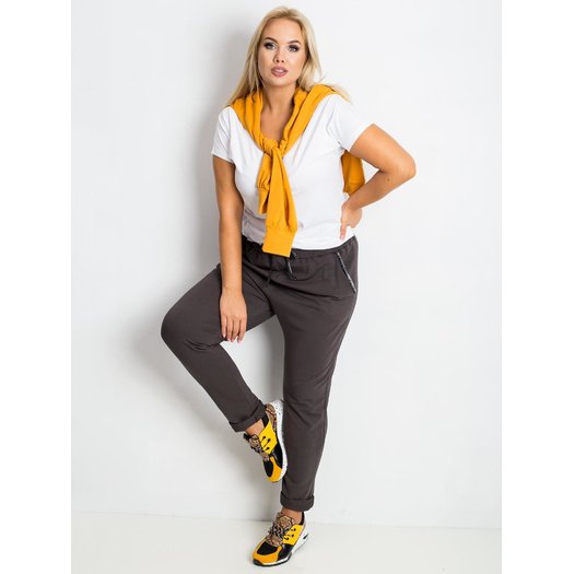 Spodnie dresowe-RV-DR-4765.52-ciemny khaki 3