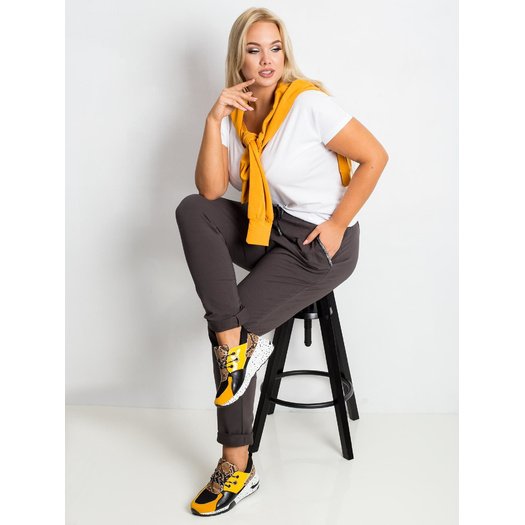 Spodnie dresowe-RV-DR-4765.52-ciemny khaki 2