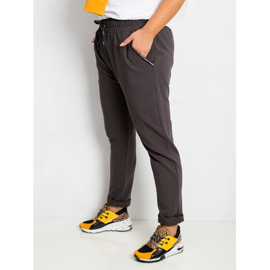 Spodnie dresowe-RV-DR-4765.52-ciemny khaki 4