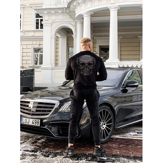 Vyriškas veliūrinis "Anarchy" kostiumas - Juodas  5