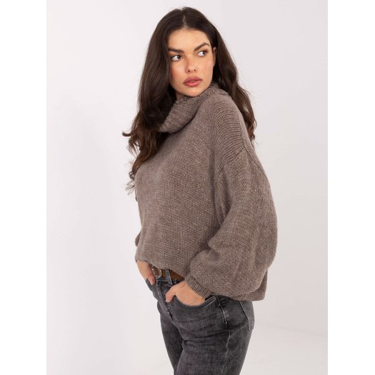 Sweter-IN-SW-3176.26-ciemny bezowy