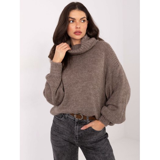 Sweter-IN-SW-3176.26-ciemny bezowy 3
