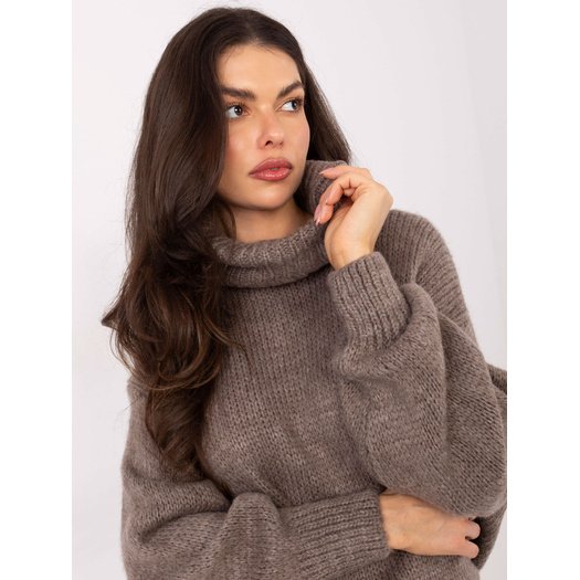 Sweter-IN-SW-3176.26-ciemny bezowy 4
