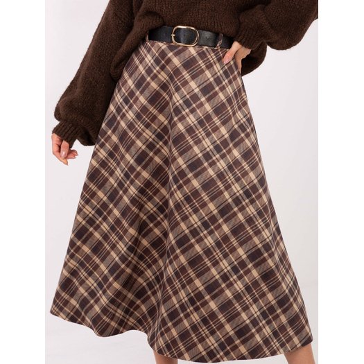 Spódnica-MI-SD-8400.17-ciemny brązowy 1