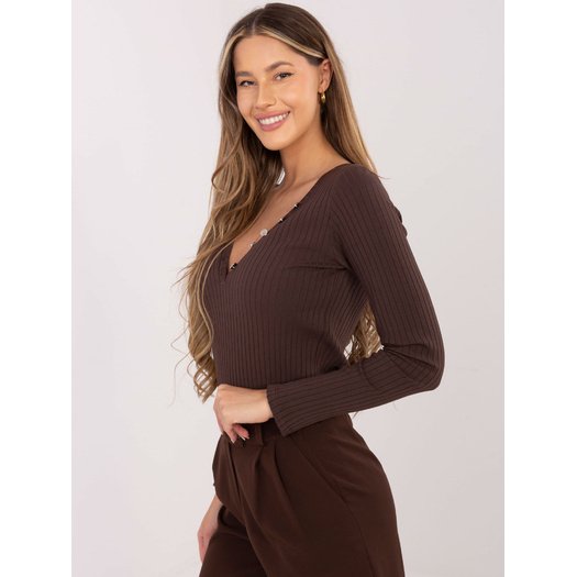 Bluzka-RV-BZ-A1045.99-ciemny brązowy 4