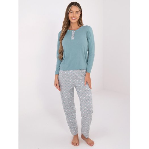 Piżama-DU-PI-FP-002.87-mietowy 1