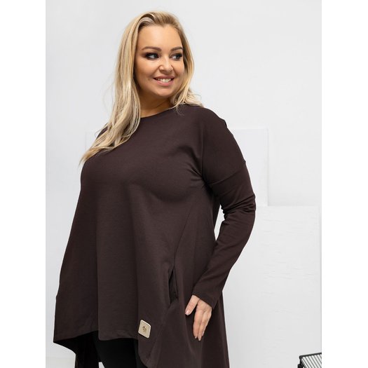 Tunika-RV-TU-5042.09X-ciemny brązowy