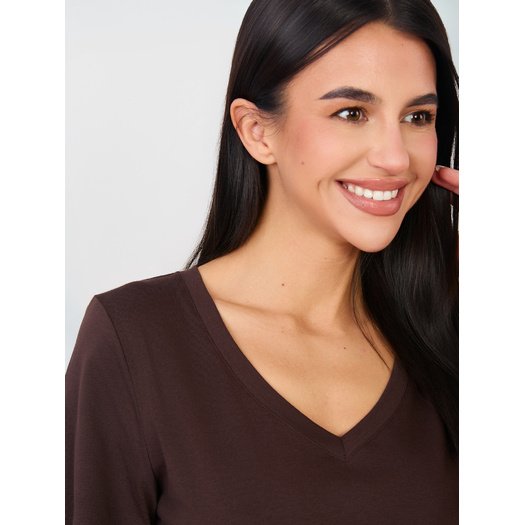 T-shirt-RV-TS-A1095.33-ciemny brązowy