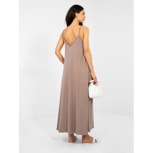 Sukienka-RV-SK-A1088.29-ciemny bezowy 2