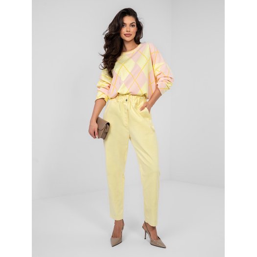 Spodnie-MI-SP-2689.47-jasny ż&oacute;łty 7