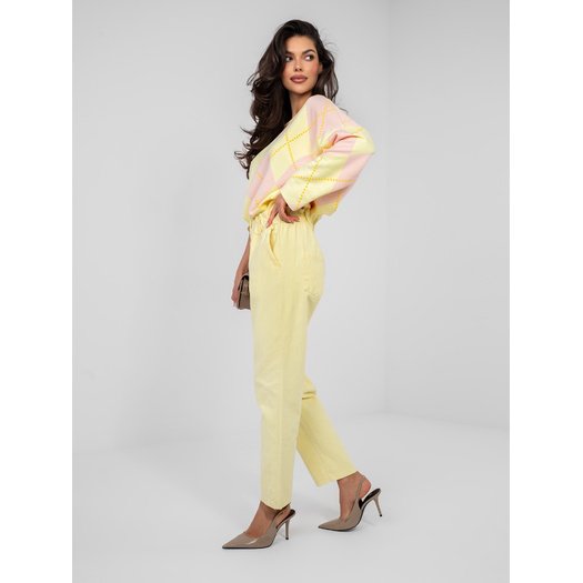 Spodnie-MI-SP-2689.47-jasny ż&oacute;łty 4