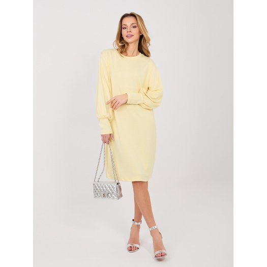 Sukienka-RV-SK-A1059.17-jasny ż&oacute;łty