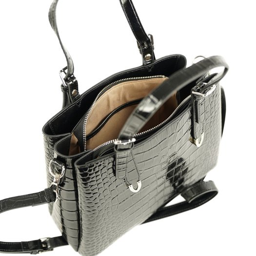 Elegant Leather Tote Shoulder Bag Solier FL45 Veloria &ndash; Black 8