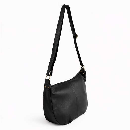 Leather Women&rsquo;s Baguette Shoulder Bag Solier FL53 Mirelle &ndash; Black 8