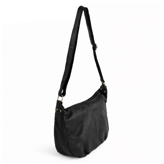 Leather Women&rsquo;s Baguette Shoulder Bag Solier FL53 Mirelle &ndash; Black 4